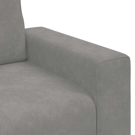 Soffstol ljusgrå 100x77x82 cm sammet