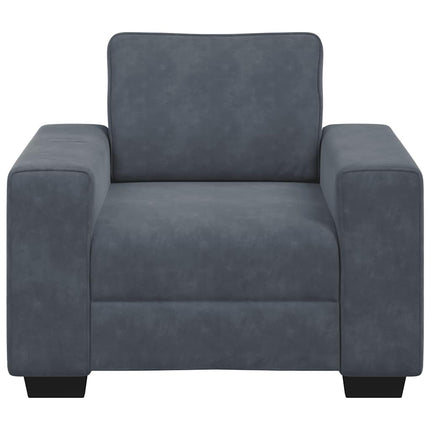 Soffstol mörkgrå 100x77x82 cm sammet