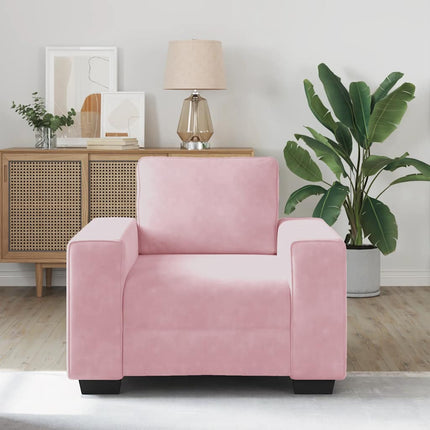 Soffstol rosa 100x77x82 cm sammet