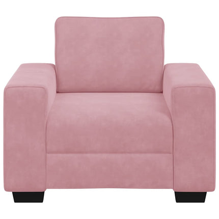 Soffstol rosa 100x77x82 cm sammet