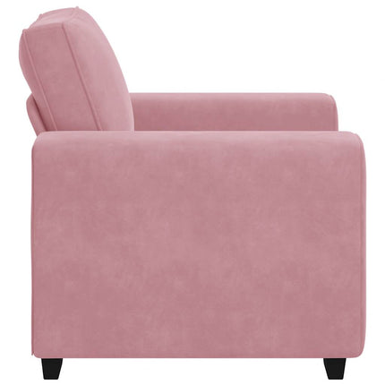Soffstol rosa 100x77x82 cm sammet