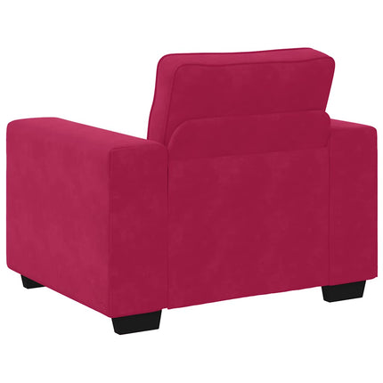 Soffstol vinröd 100x77x82 cm sammet