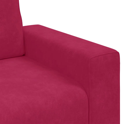 Soffstol vinröd 100x77x82 cm sammet