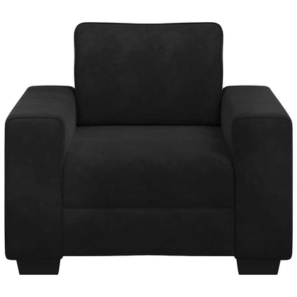 Soffstol svart 100x77x82 cm sammet