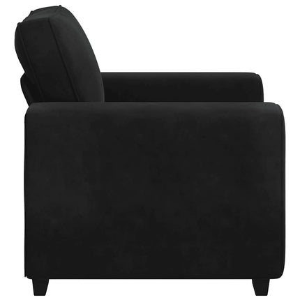 Soffstol svart 100x77x82 cm sammet