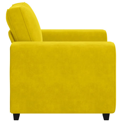 Soffstol gul 100x77x82 cm sammet