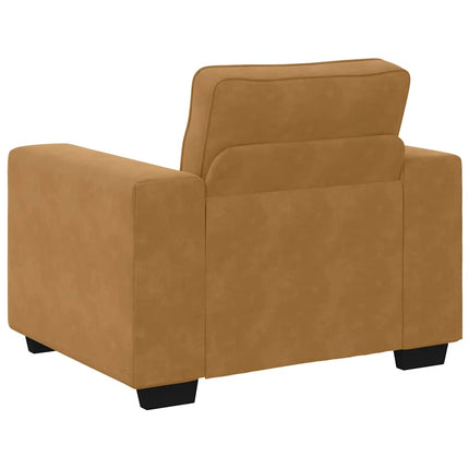 Soffstol brun 100x77x82 cm sammet
