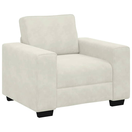 Soffstol gräddvit 100x77x82 cm sammet