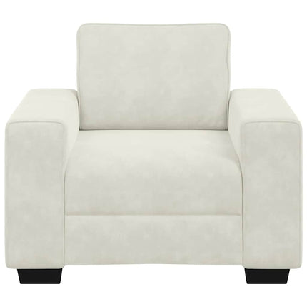 Soffstol gräddvit 100x77x82 cm sammet