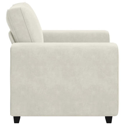 Soffstol gräddvit 100x77x82 cm sammet