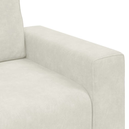Soffstol gräddvit 100x77x82 cm sammet