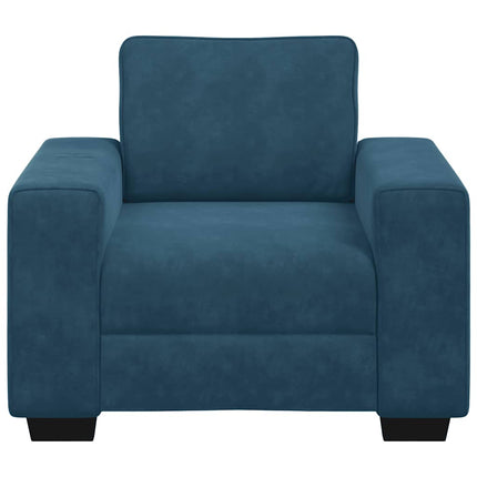 Soffstol blå 100x77x82 cm sammet