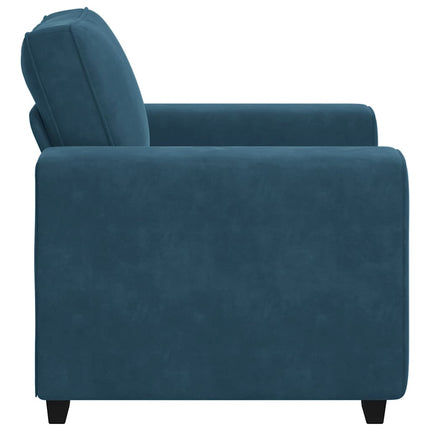 Soffstol blå 100x77x82 cm sammet