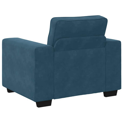 Soffstol blå 100x77x82 cm sammet