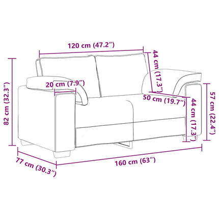Loveseat Soffa Sammet