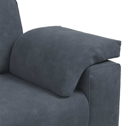 Loveseat soffa mörkgrå 160x77x82 cm sammet