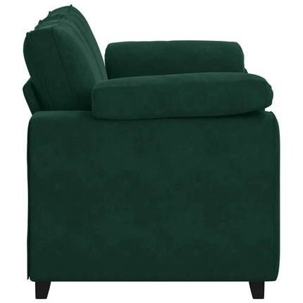 Tvåsitssoffa mörkgrön 160x77x82 cm sammet