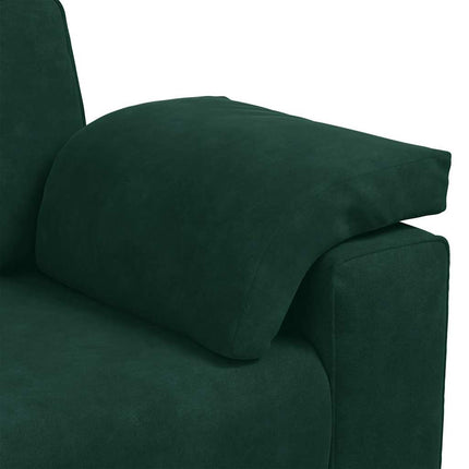 Tvåsitssoffa mörkgrön 160x77x82 cm sammet