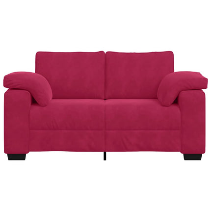 Tvåsitssoffa vinröd 160x77x82 cm sammet