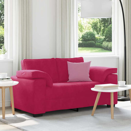Tvåsitssoffa vinröd 160x77x82 cm sammet