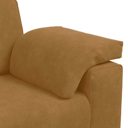 Loveseat soffa brun 160x77x82 cm sammet