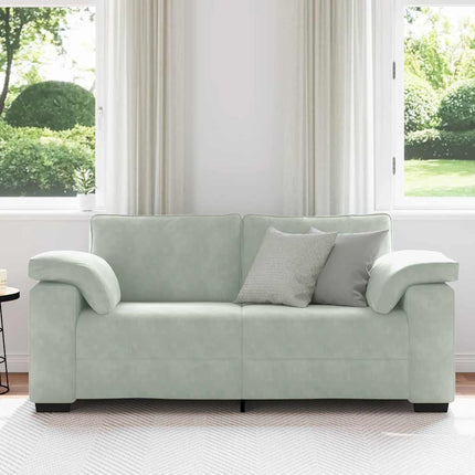 Loveseat soffa ljusgrå 180x77x82 cm sammet