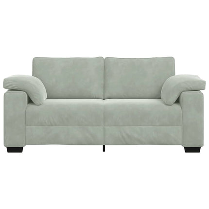Loveseat soffa ljusgrå 180x77x82 cm sammet
