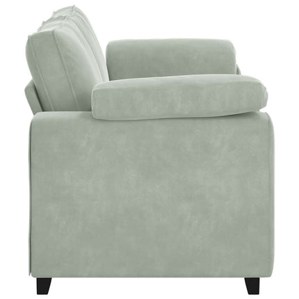Loveseat soffa ljusgrå 180x77x82 cm sammet
