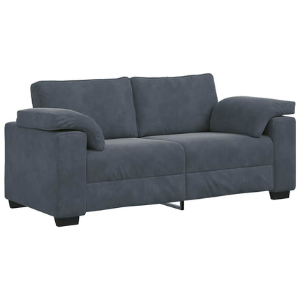 Loveseat soffa mörkgrå 180x77x82 cm sammet