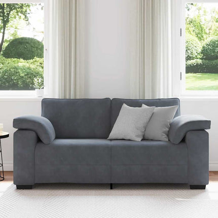 Loveseat soffa mörkgrå 180x77x82 cm sammet