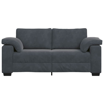 Loveseat soffa mörkgrå 180x77x82 cm sammet