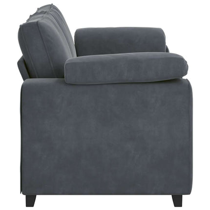 Loveseat soffa mörkgrå 180x77x82 cm sammet