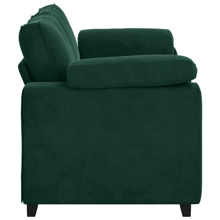 Tvåsitssoffa mörkgrön 180x77x82 cm sammet
