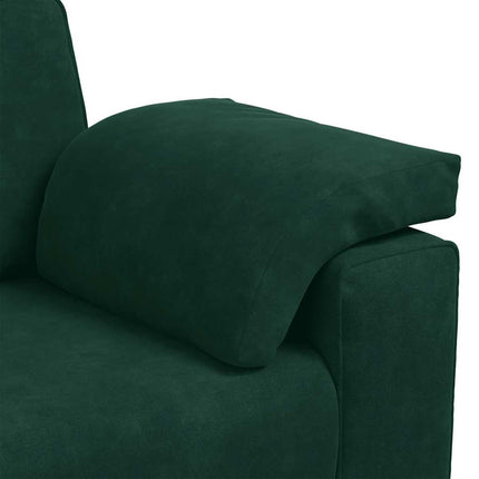 Tvåsitssoffa mörkgrön 180x77x82 cm sammet