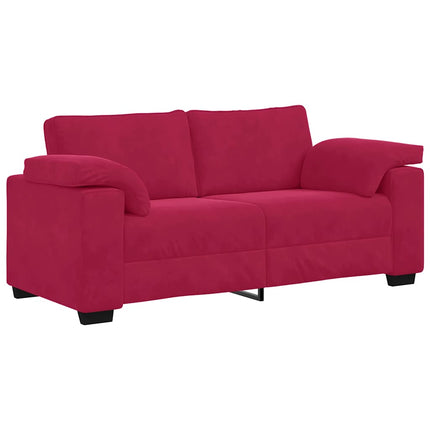 Tvåsitssoffa vinröd 180x77x82 cm sammet