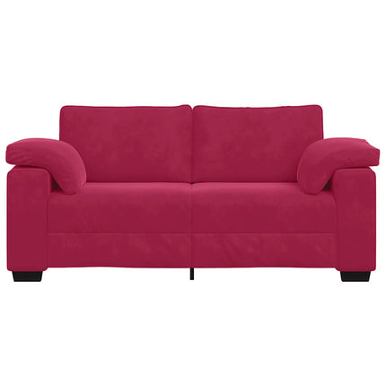 Tvåsitssoffa vinröd 180x77x82 cm sammet