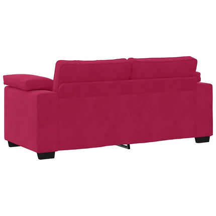 Tvåsitssoffa vinröd 180x77x82 cm sammet