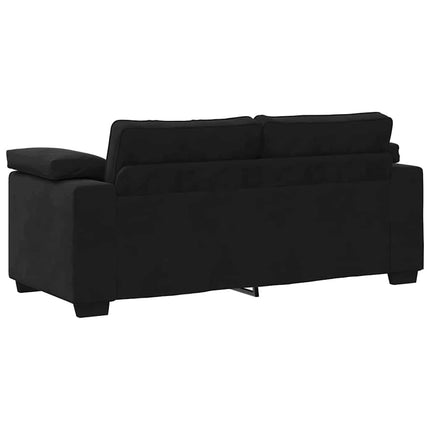 Loveseat soffa svart 180x77x82 cm sammet