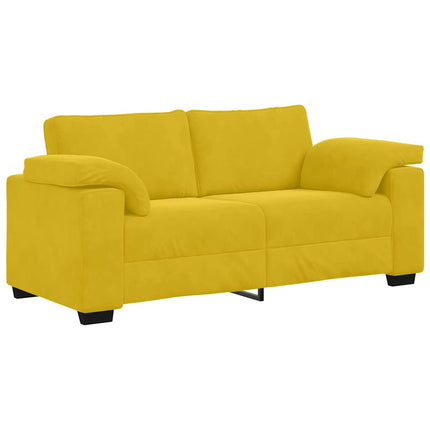 Tvåsitssoffa gul 180x77x82 cm sammet
