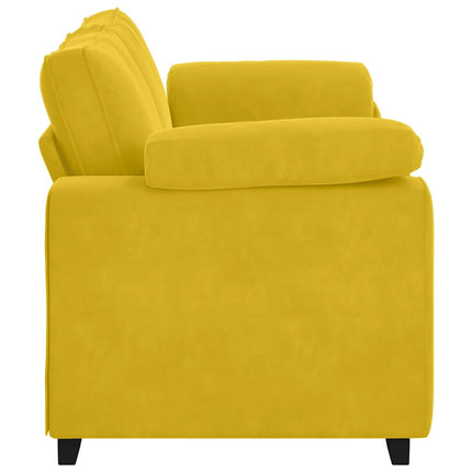 Tvåsitssoffa gul 180x77x82 cm sammet