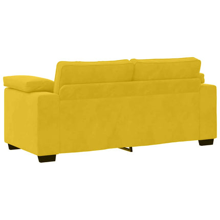 Tvåsitssoffa gul 180x77x82 cm sammet