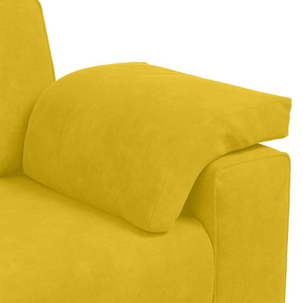Tvåsitssoffa gul 180x77x82 cm sammet