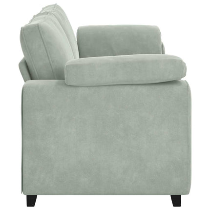 3-sitssoffa ljusgrå 220x77x82 cm sammet