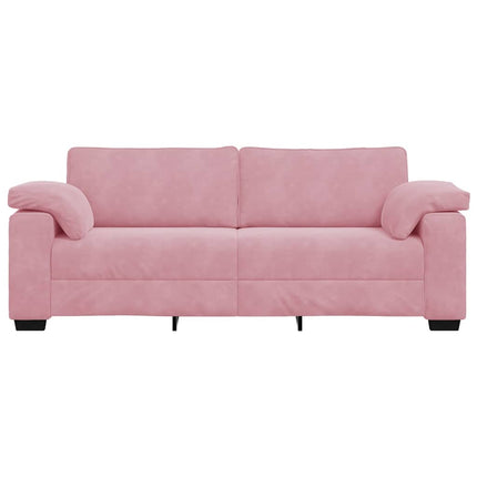 3-sitssoffa rosa 220x77x82 cm sammet