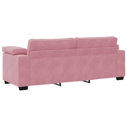 3-sitssoffa rosa 220x77x82 cm sammet