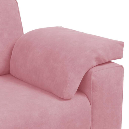 3-sitssoffa rosa 220x77x82 cm sammet