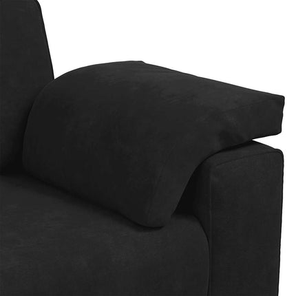 3-sitssoffa svart 220x77x82 cm sammet