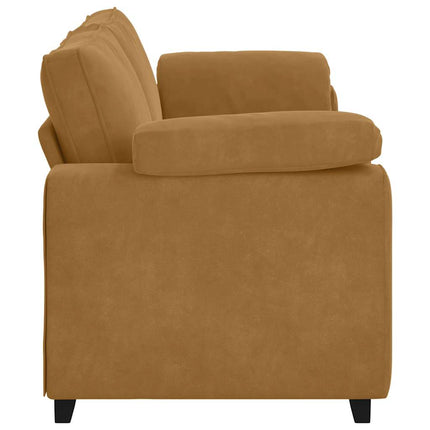 3-sitssoffa brun 220x77x82 cm sammet