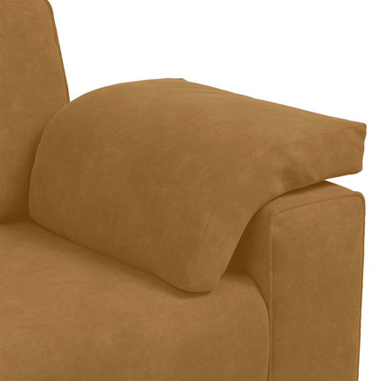3-sitssoffa brun 220x77x82 cm sammet