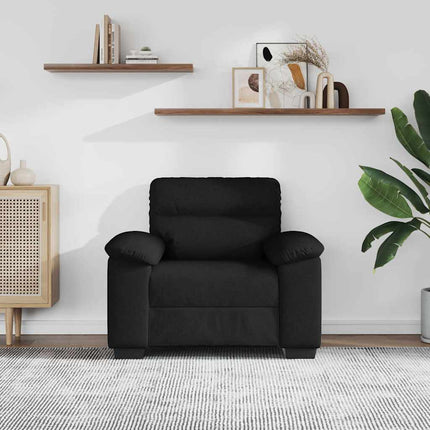 Soffstol svart 100x81x84 cm tyg